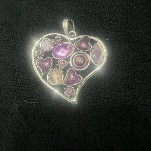 Barcelone heart shaped gemstone pendant